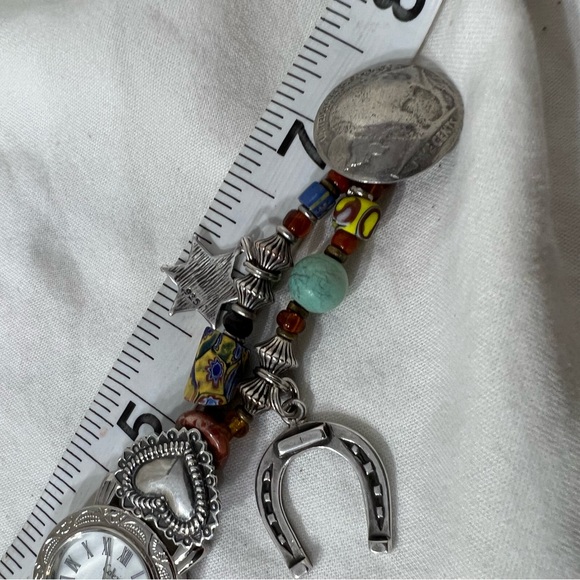 Vintage Charm Bracelet Made Using 925 Sterling Silver Charms New Batteries. - Picture 6 of 16